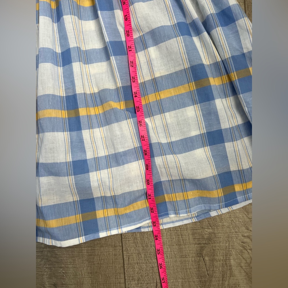 Daughters of India Freya Mini Dress in Periwinkle Blue Plaid Size Small - Picture 9 of 11